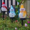 Waterproof Christmas Ground Lamp Solar Powered Solar Garden Light Snowman Landscape Lamp  Xmas