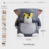 Tom & Jerry Cartoon Glass Side Table & Stool Set