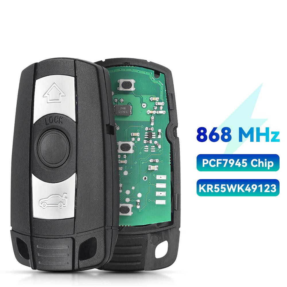 KEYYOU Keyless Go Car Key For BMW CAS3 3 5 Series X5 2006-2011 315MHz 868MHz Smart Remote Control Key PCF7945 KR55WK49127 123