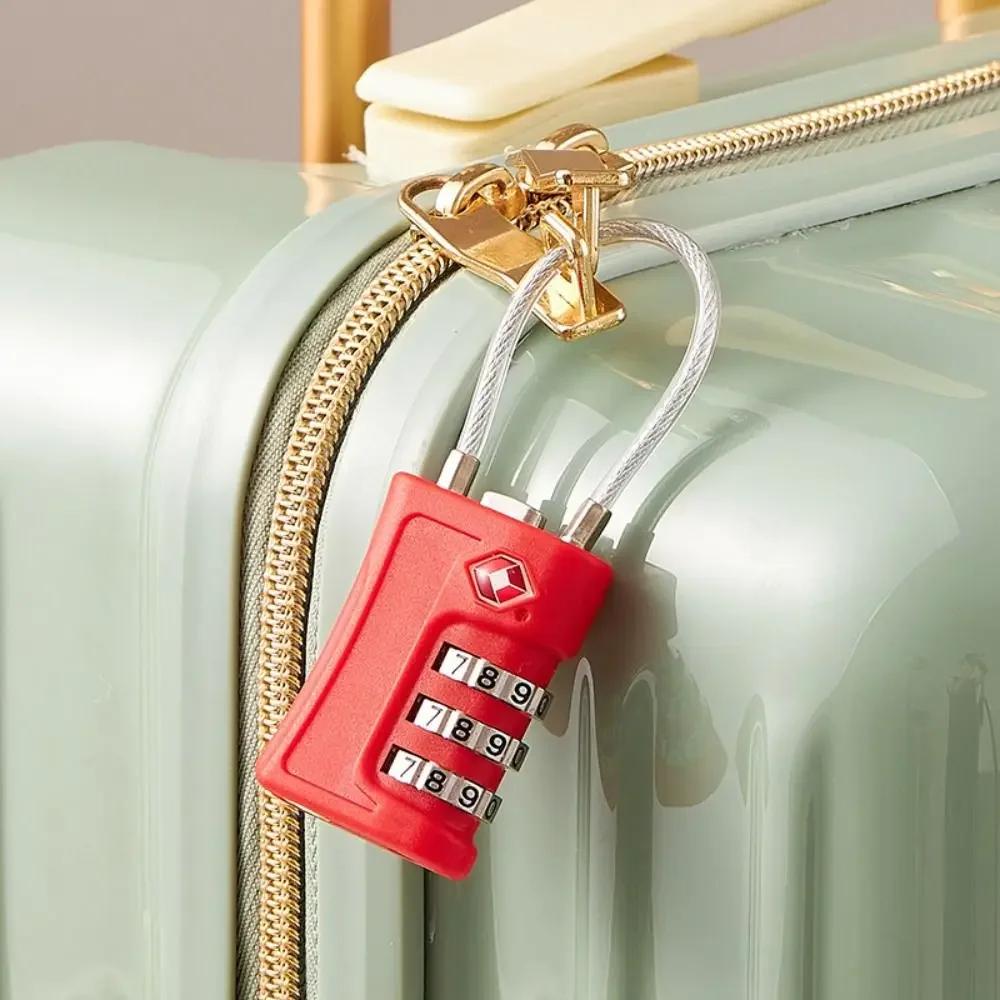 TSA-Zollcodeschloss, tragbares Diebstahlschutzschloss mit 3-stelliger Kombination, Passwortschloss, Reisegepäck-Sicherheitswerkzeug, Schrankschloss