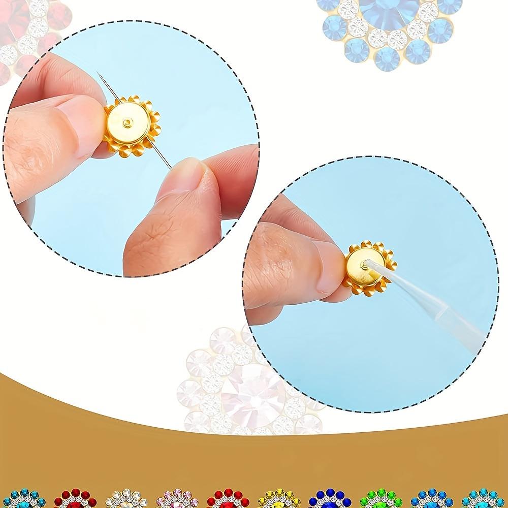 50/100/200 Stück Legierungsmaterial Glas Blume geformte Kralle flache Rückseite Strassstein, verwendet für die Herstellung, für Kleidung, Schuhe, Hüte, Taschen