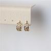 Korean Style Earrings, 8-character Circle, Cold Style, Versatile Earrings