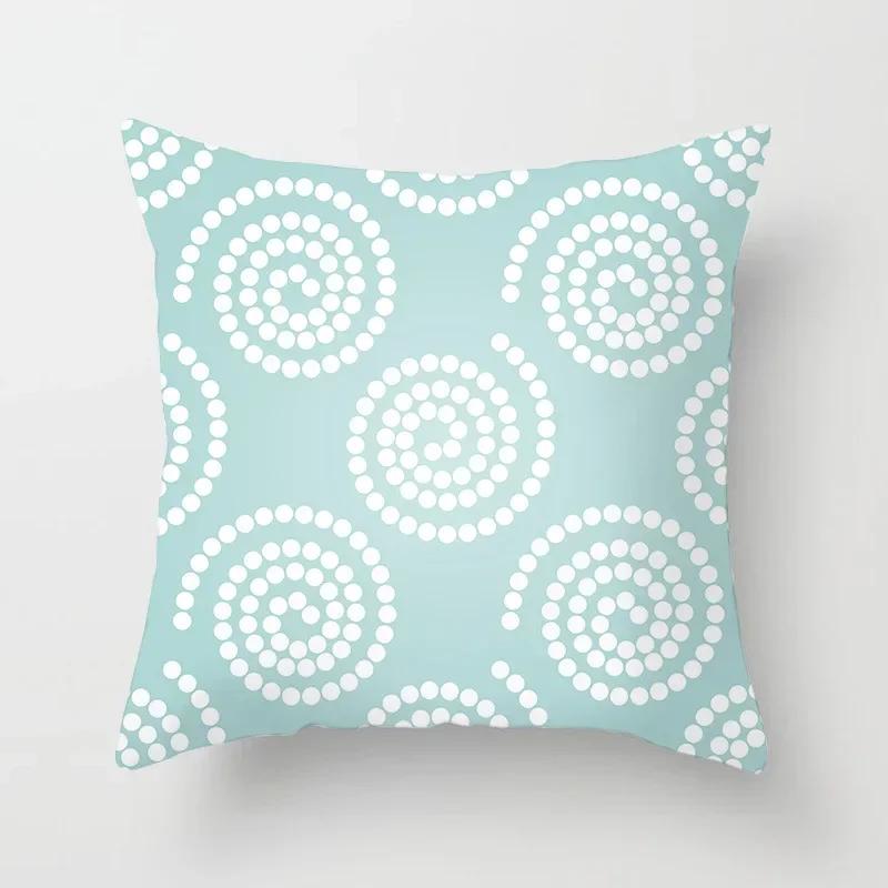 Hot Sale Light Blue Nordic Cushion Covers Modern Geometric Decorative Pillows Cover Sofa Bed Couch Throw Pillows Case Home Decor