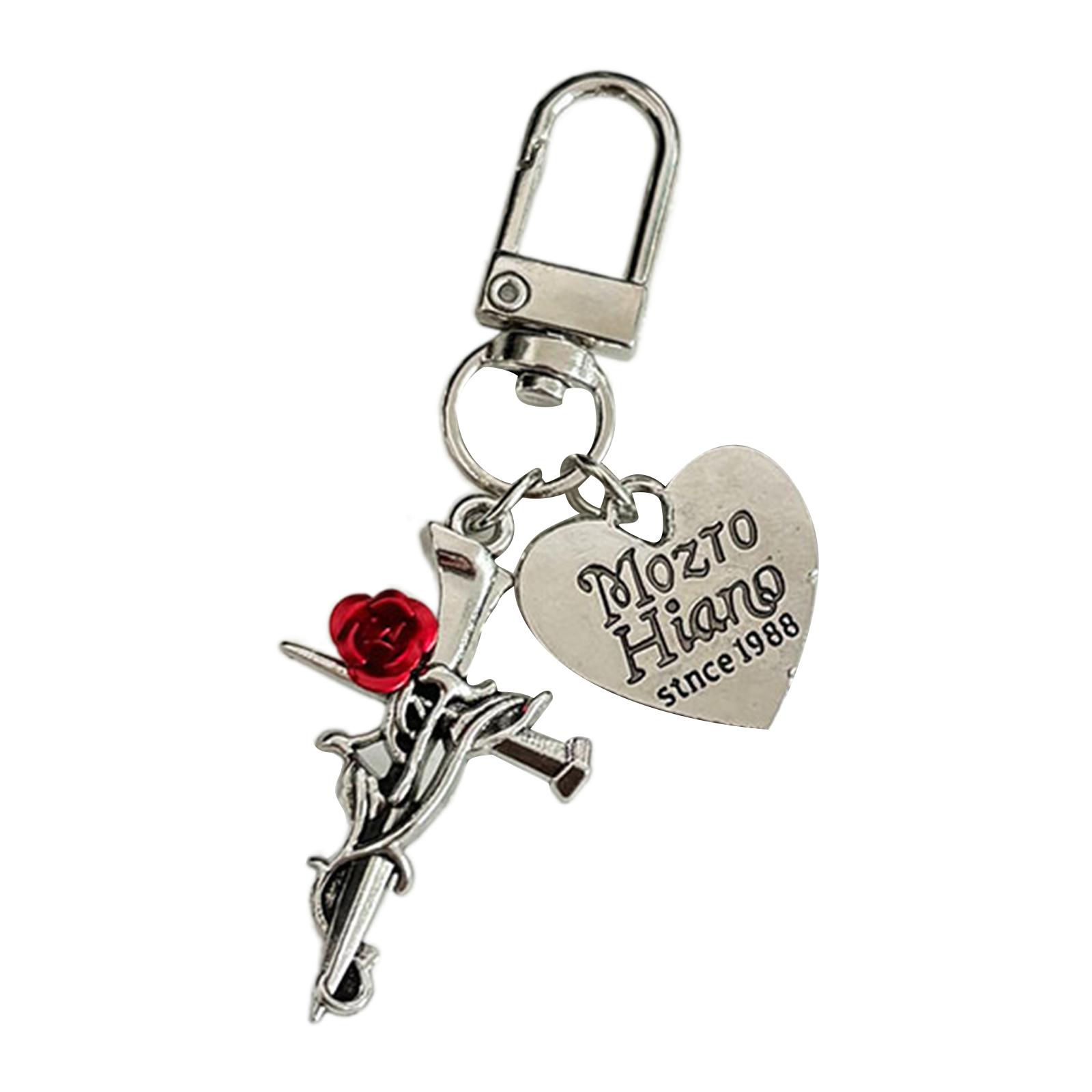 

Стильный брелок для электрогитары, подвеска-бабочка, брелки для ключей, уникальный орнамент в форме сердца, модная подвеска для сумки, металлическая текстура 9