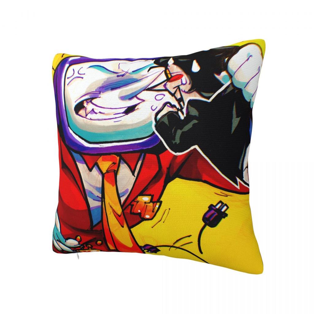Funda de almohada del juego Spamton de Deltarune, funda de almohada linda y divertida, funda de cojín suave con estampado gráfico para silla de sala de estar