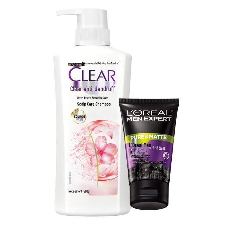 

Clear Sakura Refreshing Scalp Care Shampoo & Oil Control Facial Cleanser Set