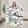 Pochacco Dog Pattern Blanket Cartoon  Plush Throw Blankets Airplane Travel Printed Soft Warm Bedsprea