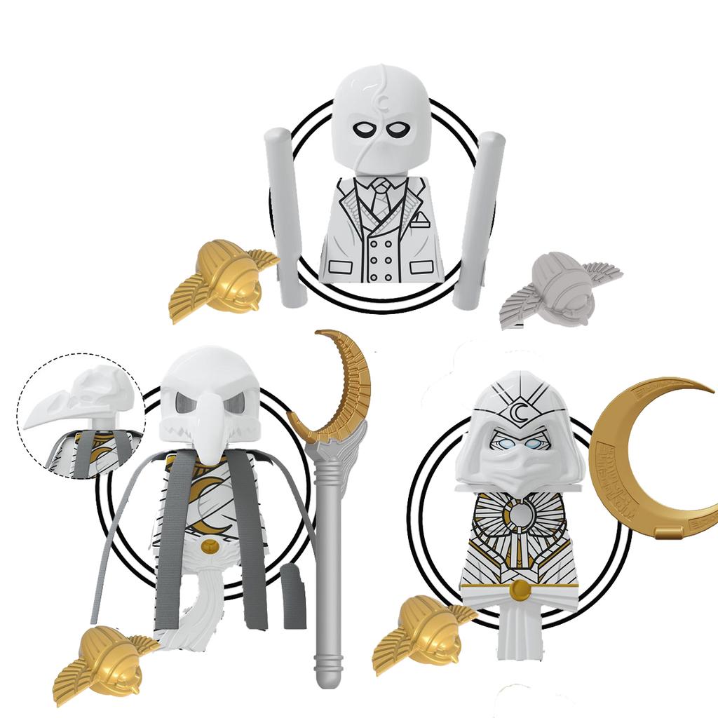 KT1065 ABS Plastic Moon Knight Building Blocks Character Figures Bricks Assembly Children Collection Toys