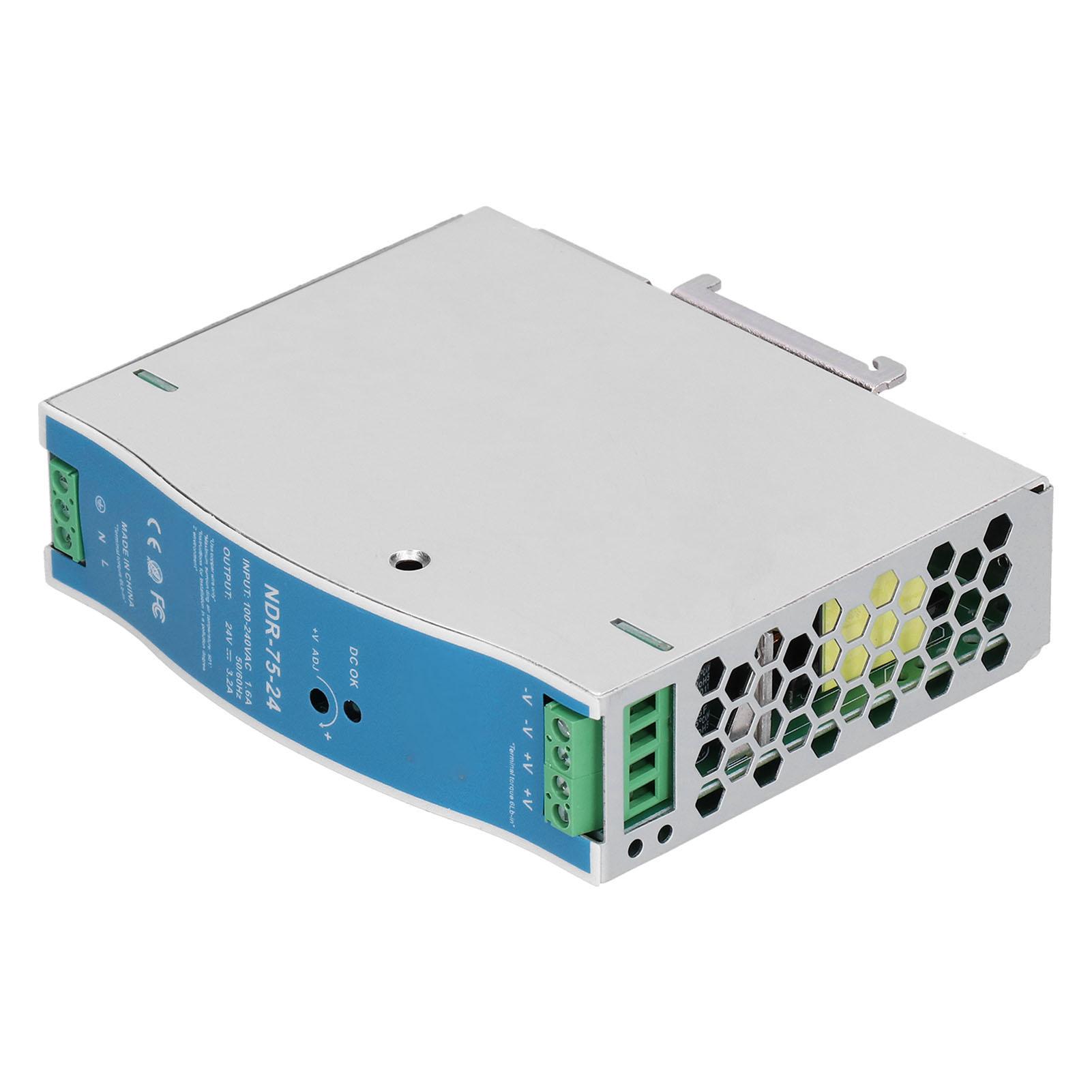 

NDR‑75‑24 Промислове джерело живлення 3,2 A 76,8 Вт Перемикач джерела живлення для шин змінного струму 100‑240 В