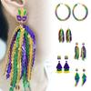 Playful Carnival Earrings With Bright Tassels Accents Comfortable Ear Accessories Jewelry For All Day Wear
