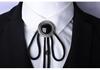 Korean Men's Gem Inlaid Bolo Tie Necklace and Shirt Ornament