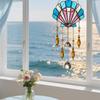 Sea Animal Sun Catcher Coastal Hanging Decoration Conch Starfish Seahorse Suncatcher for Home Windows Balcony Decor