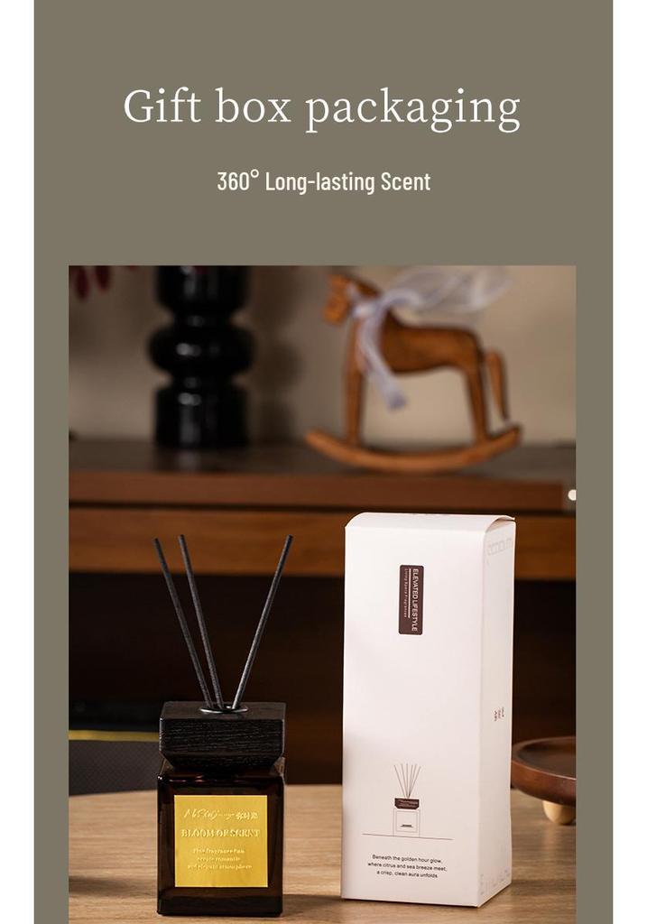 Flameless Rattan Aromatherapy Diffuser with Long-Lasting Scent - Essential Oil Gift Box for Home, Hotel, or Birthday.