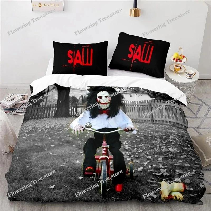 Horror Movie Saw 3D Bedding Set Print Duvet Cover Sets with Pillowcases Home Textile Twin Full Queen King Size for Bedroom Decor
