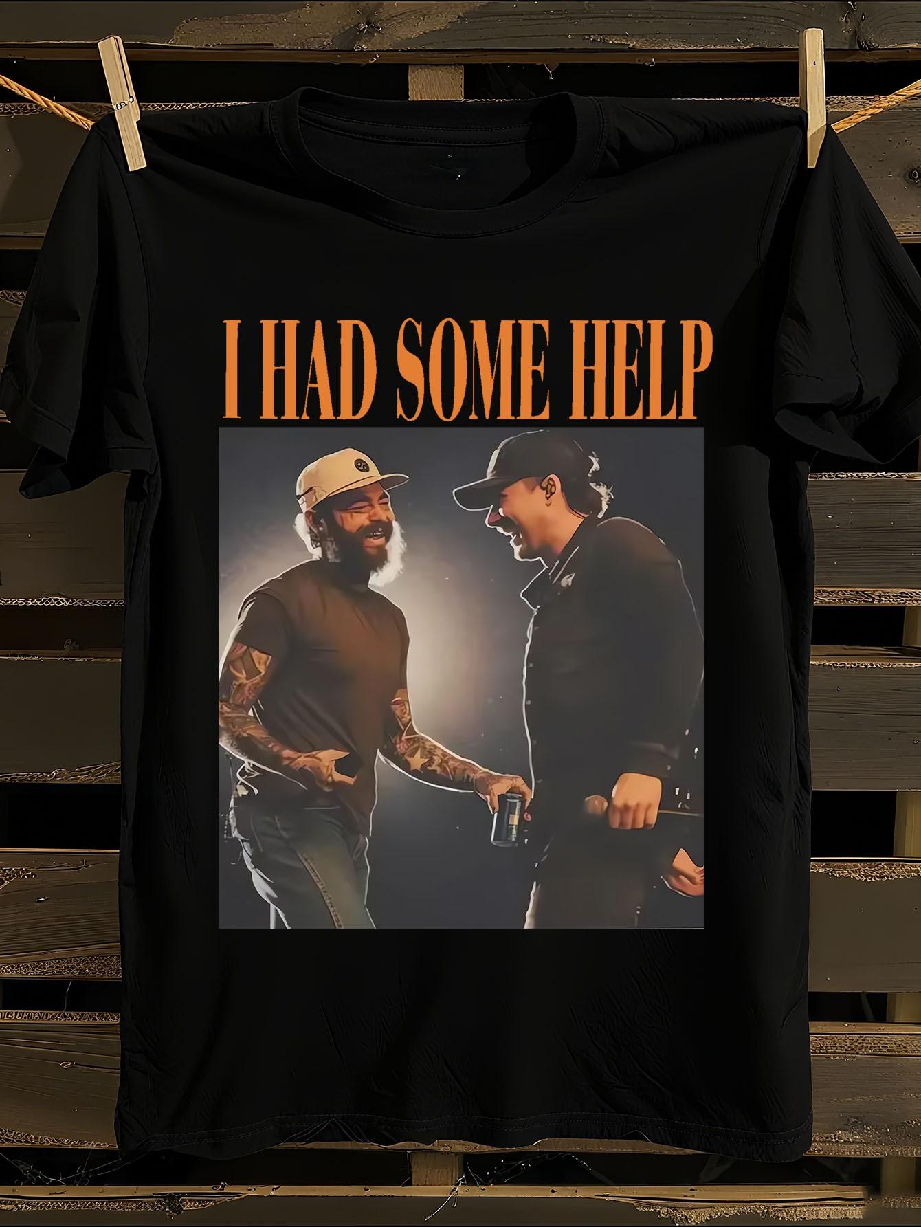 I Had Some Help Print Cotton Tshirt XXXL