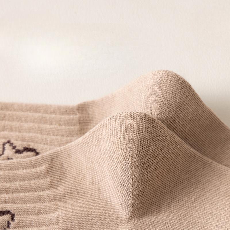 Women's Mid-calf Socks, Solid-colored Cotton-soled Spring and Autumn Girls' Striped Socks, Loafers, Long Socks, Autumn and Winter Sports Cotton Socks