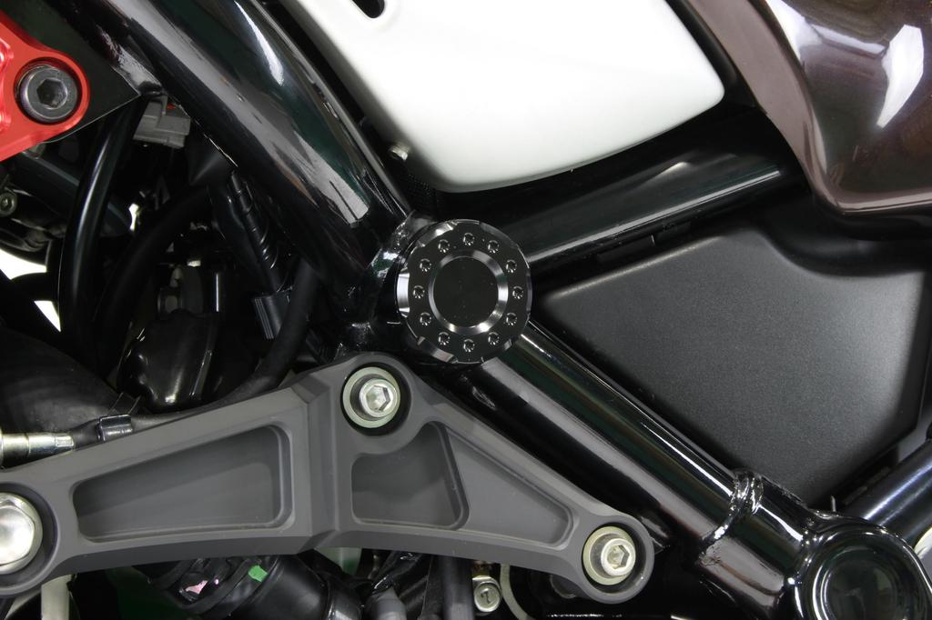 POSH FAITH Motorcycle Frame Center Cap for Z900RS/CAFE (2018-2024), Black, 132375-06