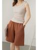 Ripp-Modal-Formweste für Damen mit seitlicher BH-Unterstützung, Bodycon-Basisschicht mit Rundhalsausschnitt für Frühling & Sommer