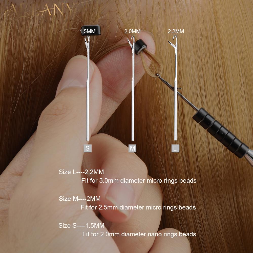 Hair Extension Pliers Kit Tan Color Nylon Teeth Boar Bristle Hair Brush for Women Grils Micro Beads Loop Needle Threader