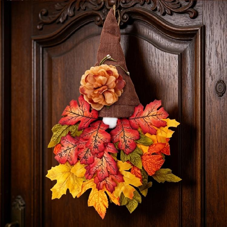 Thanksgiving Gnomes with Maple Leaf Fall Gnomes Holiday Farmhouse Table Decor