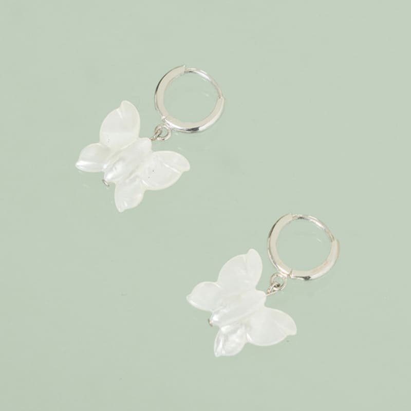 Geegee [Sterlingsilber 925] weißer Navi-Tropfen-Ohrring