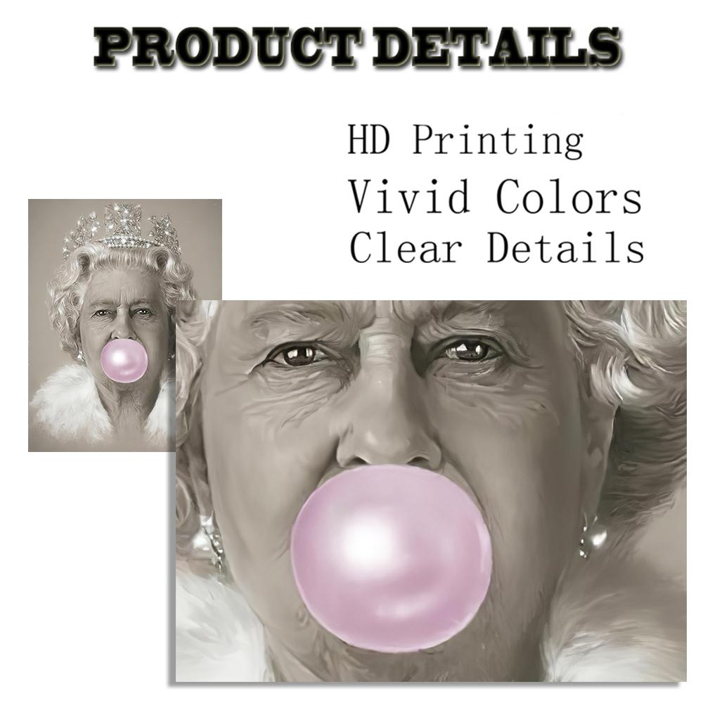 Bubblegum Queen Retro Poster Canvas Painting Print Cuadros Art Decoration Mural For Modern Home Living Room Wall Decor No Fram