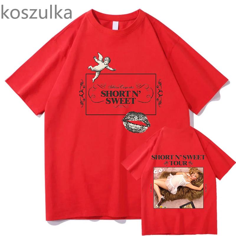 Sabrina Carpenter Short N Sweet Tshirts Unisex Summer Tshirt Female Y2k Clothing Pure Cotton Harajuku Fashion Casual Streetwear