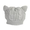New Lovely Cat Ears Knitted Hat Fashion Women Solid Color Winter Warm Crochet Braided Beanie Hats Casual Girl Kawaii Wool Cap
