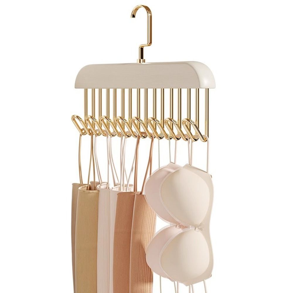 Kulatá tyč Dámský úložný věšák na podprsenky Otočný o 360 stupňů Věšáky na spodní prádlo Šatník