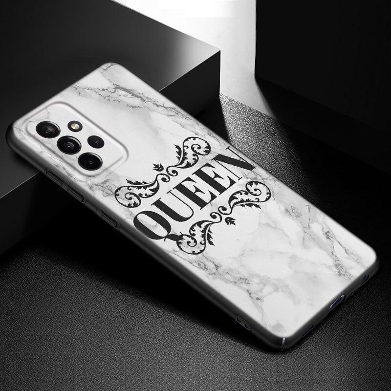 

Чехол для телефона Queen King Crown с мрамором для Samsung Galaxy A21 A30 A50 A52 S A13 A22 A32 A33 A53 A73 5G A11 A12 A31 A51 A70 A71 A72 Samsung A73 5G