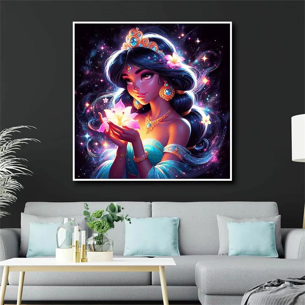 Disney Full Drill Diamond Painting Cartoon Elsa Rhinestone Pictures Embroidery Princess 5D DIY Mosaic Art Jasmine Decor for Home