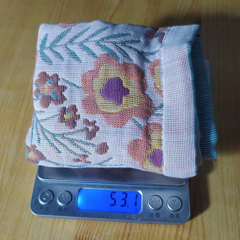 4 Layer 38X40Cm Cotton Yarn Decorative Pure Cotton Dish Cloth Quick Dry Tea Towel Retro Floral Hand Towel Home Restaurant