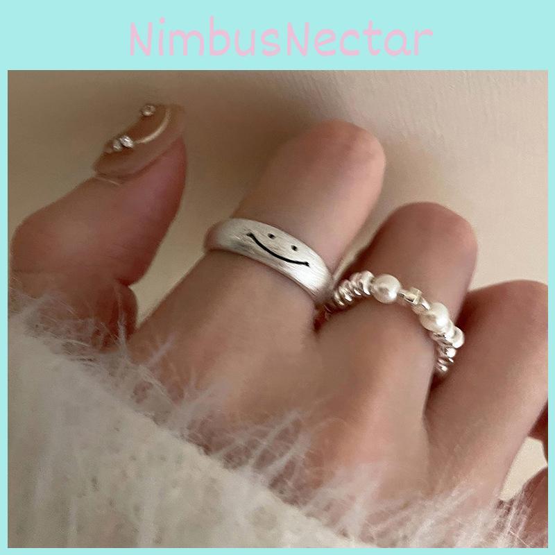 Cute Smiley Face Adjustable Metal Ring For Women Trendy Minimalist Fashionable Jewelry Perfect For Everyday Wear