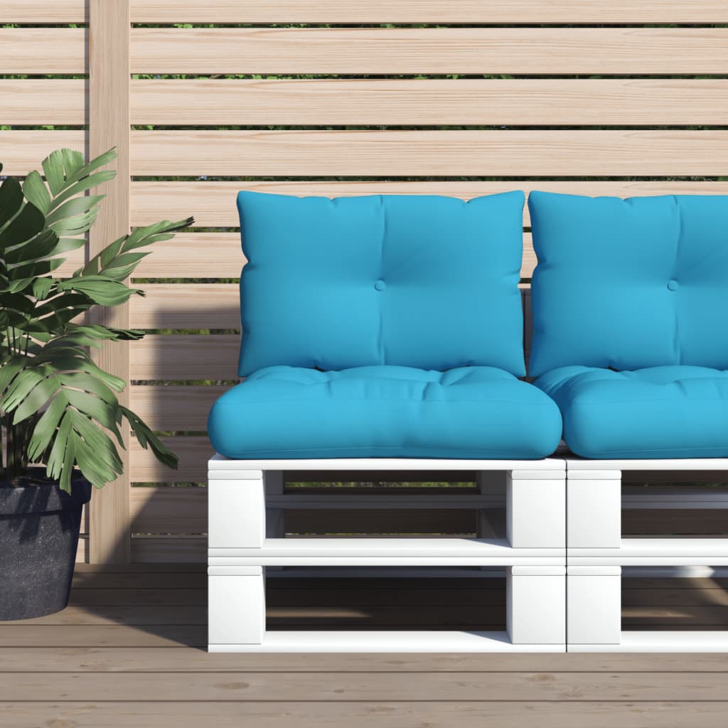 Pallet Cushions 2 Pcs Blue Fabric