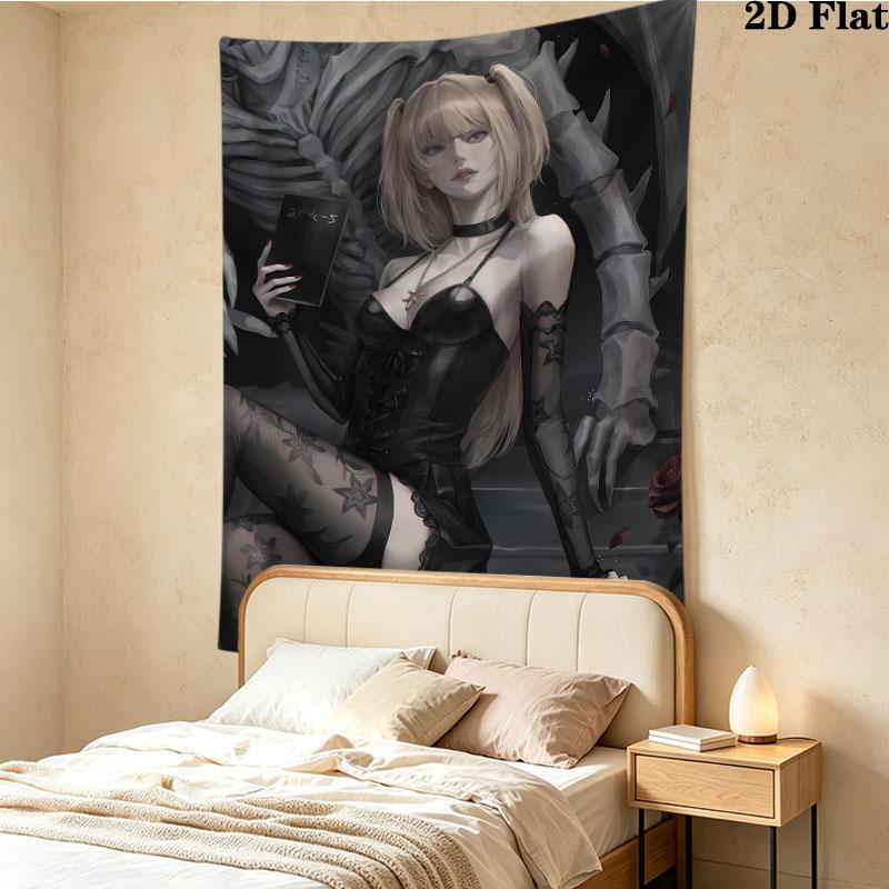 Amane Misa Death Note Wall Tapestry Aesthetic Wall Hanging Printed Fabric Blanket Decorative Tapestries For Bedroom Living Room Home Decor
