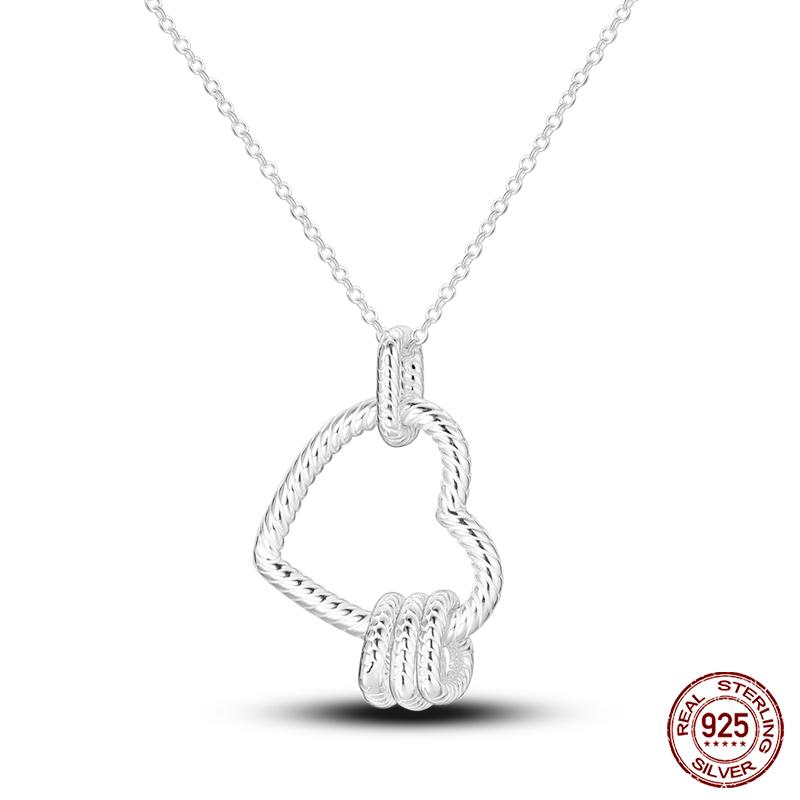 925 Silver Luminous Firefly Heart Shaped Zircon Pendant Necklace For Women Fashion Anniversary Birthday Jewelry Gifts