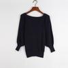 Sunshine House Autumn New Arrival Export Daily Single Women's Clothing round Neck 3/4 Sleeves Pullover Knitwear Lightweight Sweater