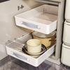 Kitchen Drawer Storage Shelves With Slide Rails Pull Out Cabinet Organizer Storage Tray Spice Bottle Storage Rack Space Saving