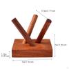 Display Stand with Wood Rock Holder, Tabletop Pedestal for Farmhouse Kitchen