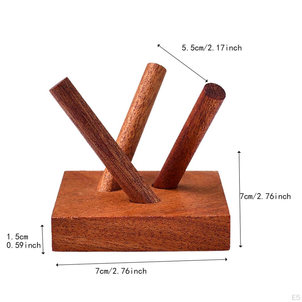 Display Stand with Wood Rock Holder, Tabletop Pedestal for Farmhouse Kitchen