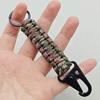 Military Paracord Keychain Ring Survival Kit with Carabiner Braided Cord Rope Lanyard Emergency Knot Tools for Camping Outdoor