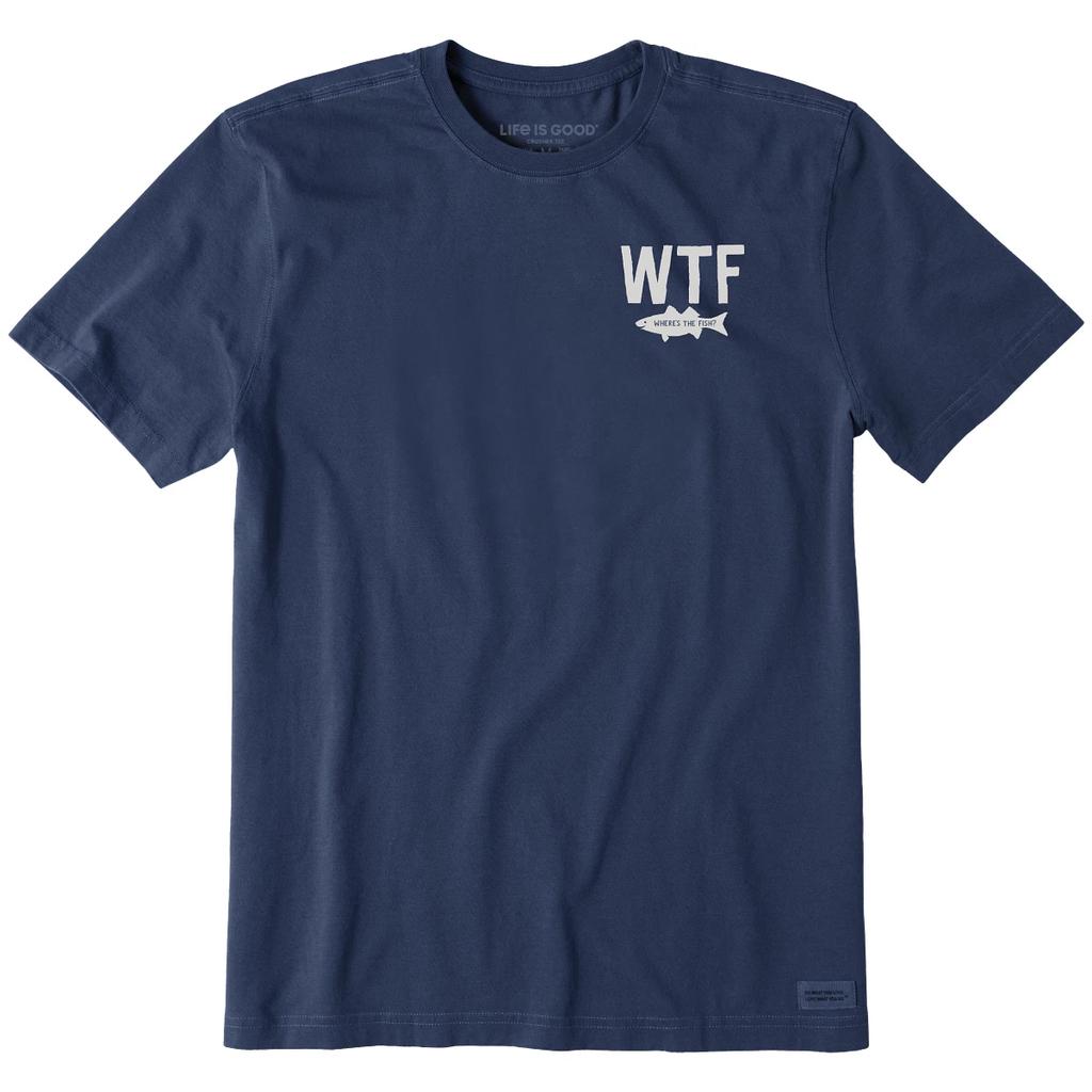 Life Is Good. Men's WTF SS Crusher-LITE Tee, Darkest Blue