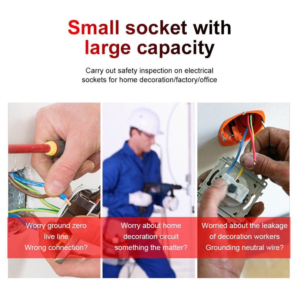 Socket Tester for Quick Electrical Safety Verification Easy to Carry Multifunction Electric Outlet Tester