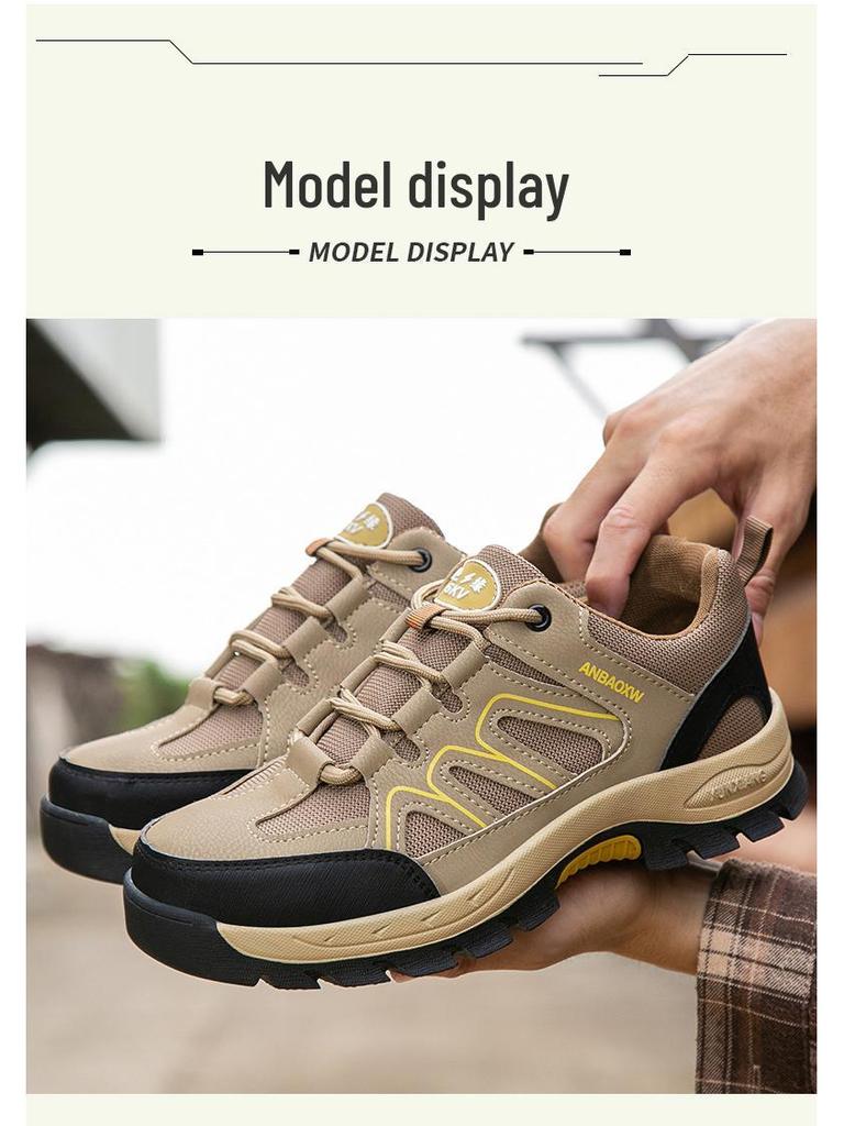 Men's Breathable Insulated Work Safety Shoes - Anti-Smash, Anti-Puncture & Wear-Resistant, Comfort for Long Standing