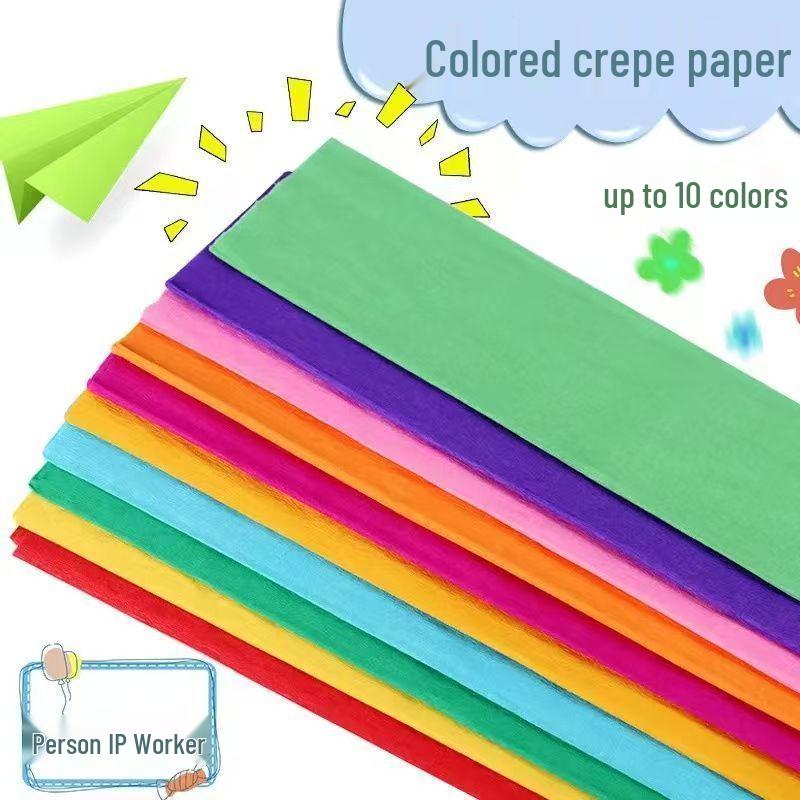 

DIY Crepe Paper Sheets for Handmade Floral Art & Origami Mixed colors [10 fixed colors] - 10 sheets