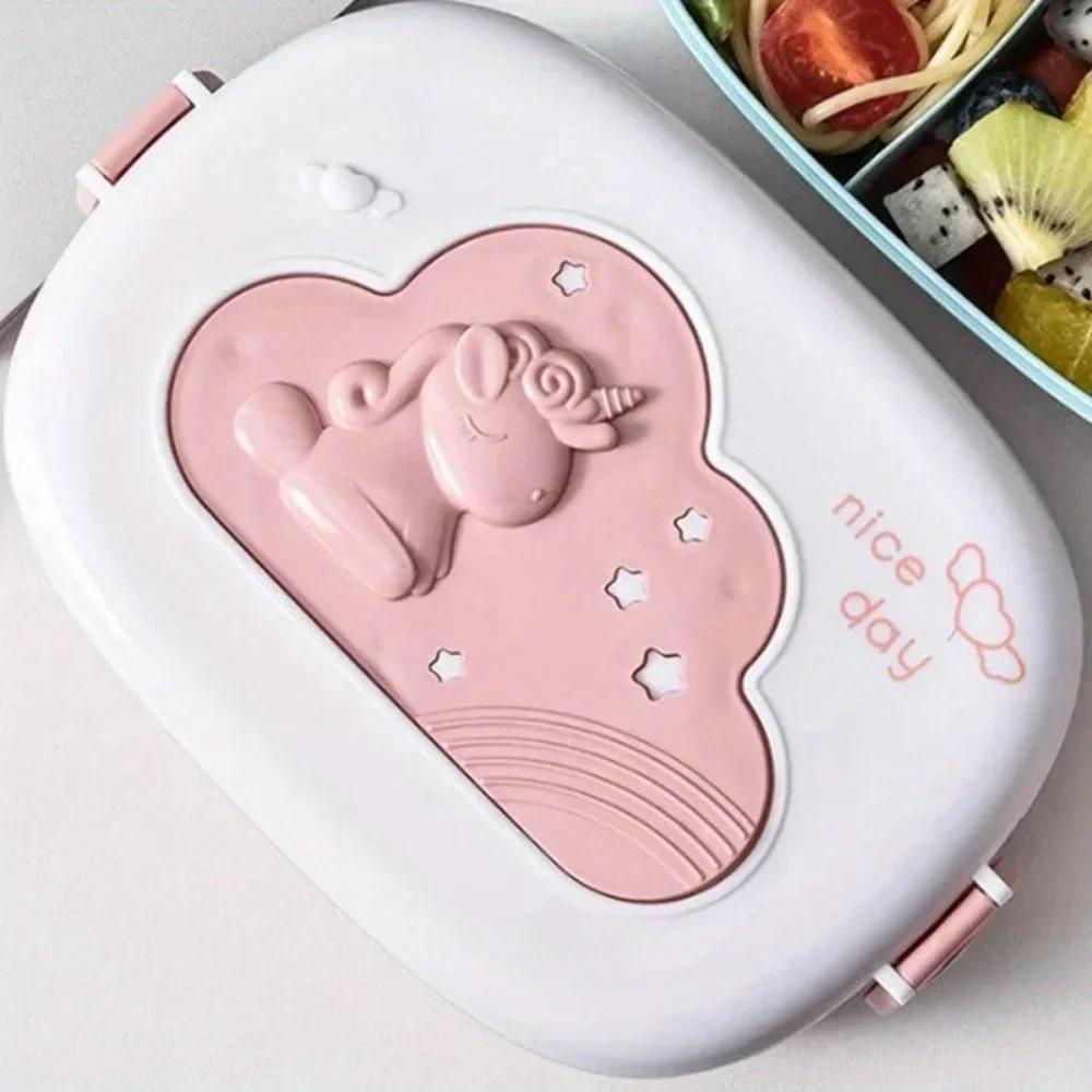 Portable Compartment Lunch Box Leakproof Food Container Bento Box Microwave Safe Meal Prep Storage School Outdoor Camping Picnic