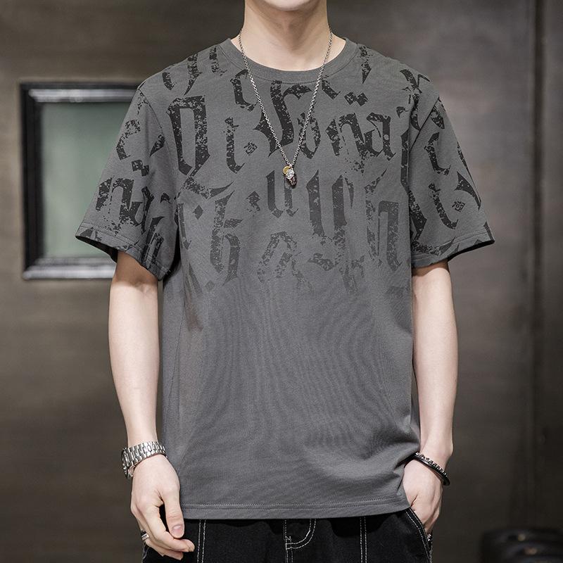 Bavlněné tričko s krátkým rukávem Pánské Letní Nadměrná velikost 8XL Volné Tenké Tričko s polovičním rukávem