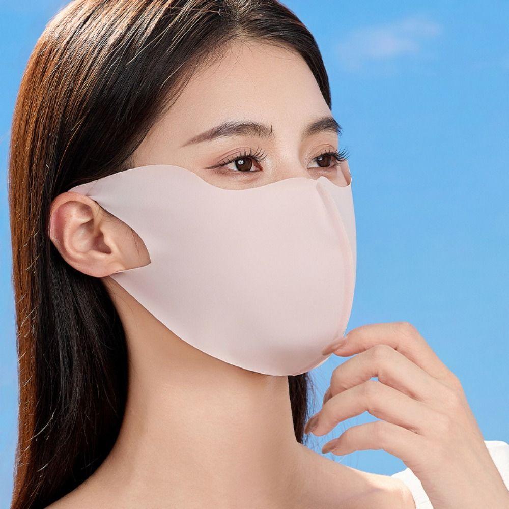 Summer Ice Silk Mask Face Mask Face Gini Mask Adjustable Face Cover  Cycling
