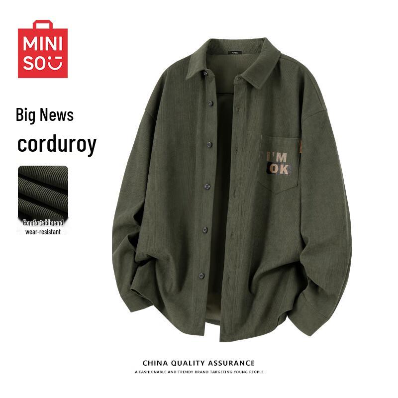 MINISO Мужская винтажная вельветовая рубашка-верх M
