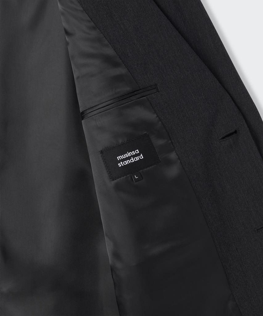 Musinsa Standard Daddy Shoulder Oversized Blazer [Charcoal Gray]